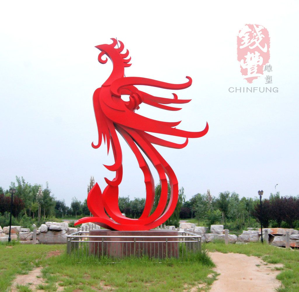 鳳凰不銹鋼雕塑,廣場大型雕塑定制,不銹鋼雕塑產(chǎn)品圖片,鳳